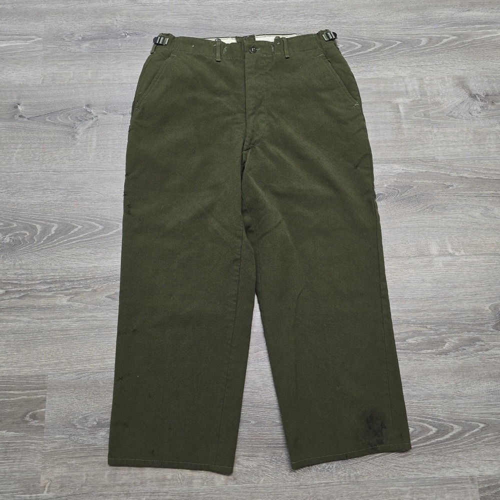 US Army M-1951 Heavy Wool Field Trousers 50s Korean War Waldes Zip Medium 34x26